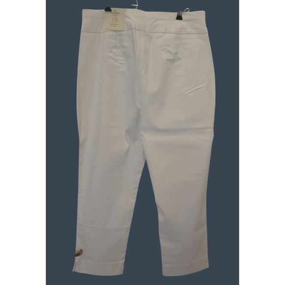 Chico's So Slimming White Slim Stretch Size 1.5 Women's Size 10 Crop Fit NTW - Picture 3 of 10